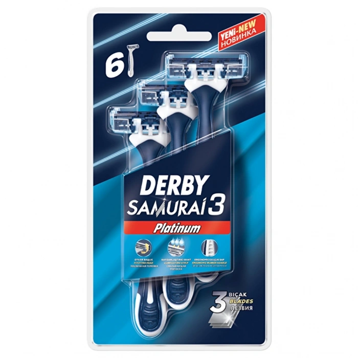 Derby Samurai 3 Platinum Tıraş Bıçağı 6lı