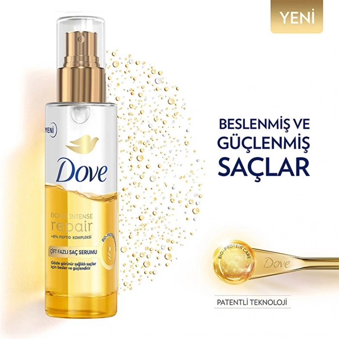 Dove Bond Intense Repair + Peptid Kompleksi Çift Fazlı Saç Bakım Serumu 80 ml