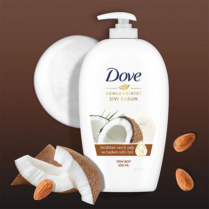 Dove Hindistan Cevizi Yağı ve Badem Sütü Özü Sıvı Sabun 450 ml