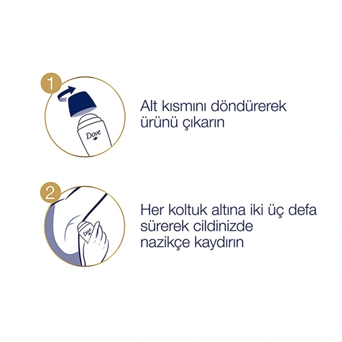 Dove Kadın Roll On Deodorant Original 1/4 Nemlendirici Krem Etkili 50 ml