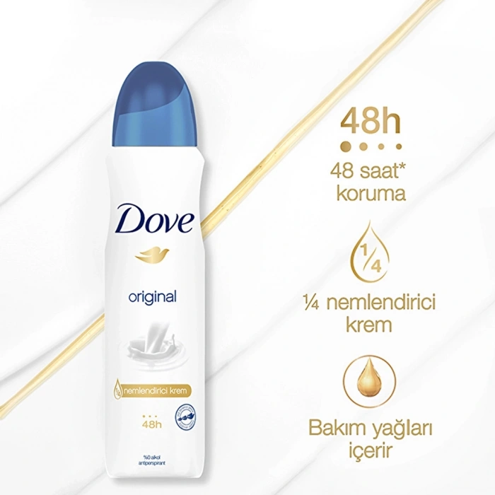 Dove Kadın Sprey Deodorant 1/4 Nemlendirici Krem Original 150 ml