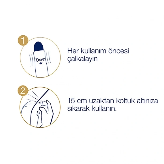 Dove Kadın Sprey Deodorant 1/4 Nemlendirici Krem Original Büyük Boy 200 ml