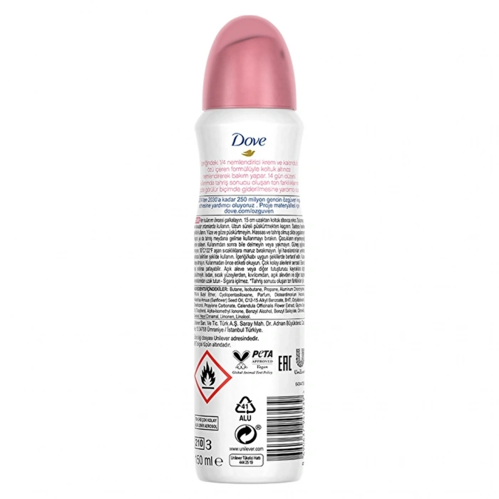 Dove Kadın Sprey Deodorant Even Tone Kalendula Özü 150 ml