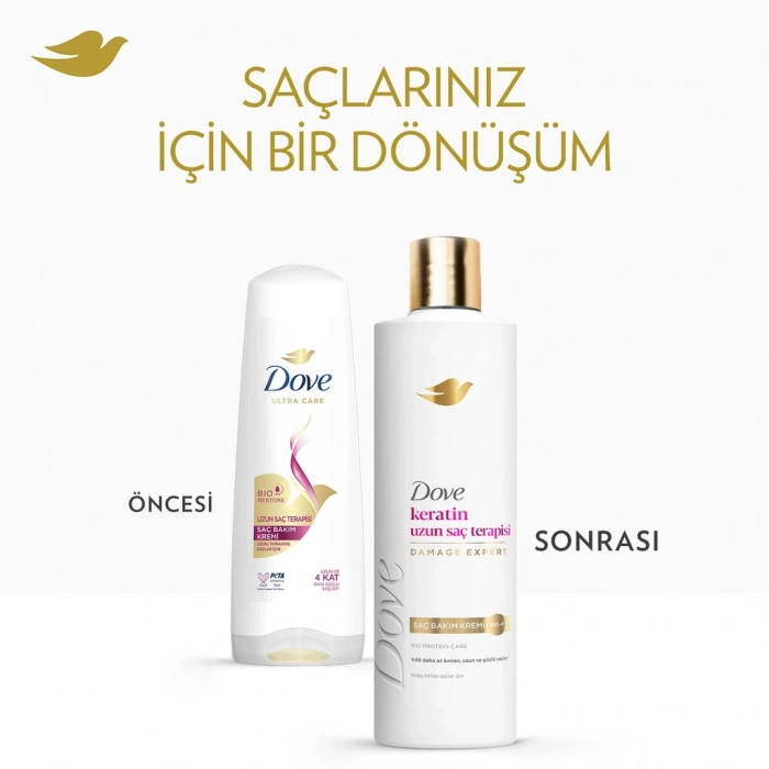 Dove Keratin Uzun Saç Terapisi Saç Bakım Kremi 350 ml