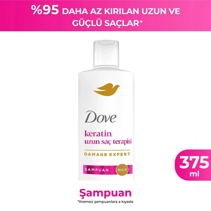 Dove Keratin Uzun Saç Terapisi Şampuan 375 ml