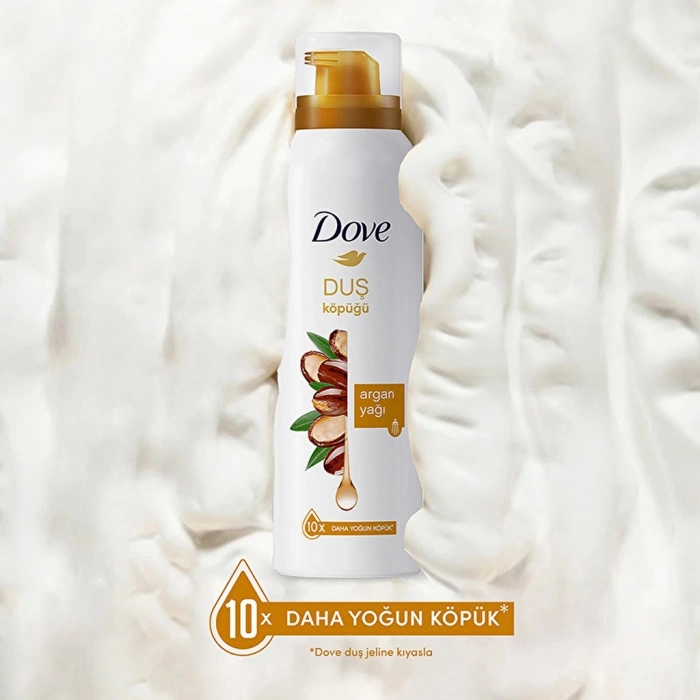 Dove Köpük Duş Jeli Argan Yağı 10 Kat Daha Yoğun Köpüğe Sahip Kremsi Formül 200 ml