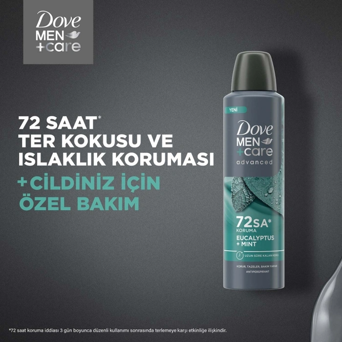 Dove Men +Care Advanced Eucalyptus Mint Erkek Deodorant Sprey 150 ml