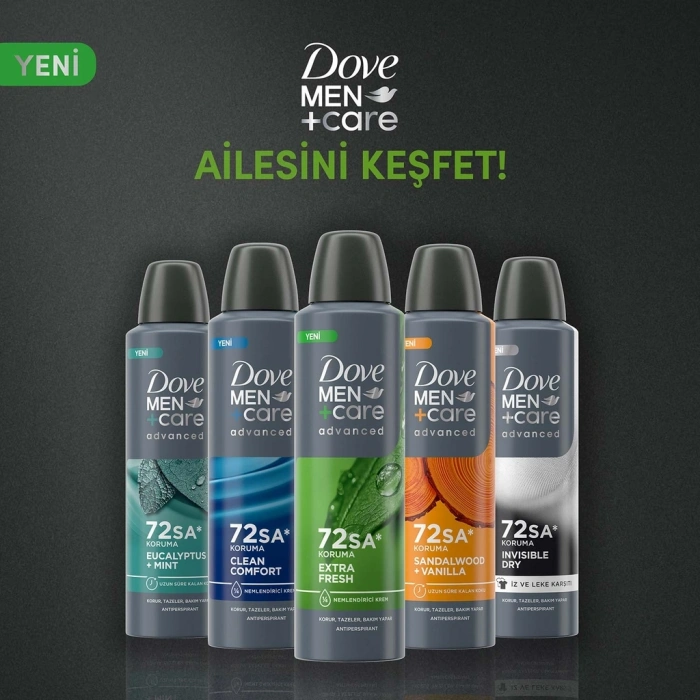 Dove Men +Care Advanced Extra Fresh Erkek Deodorant Sprey 150 ml