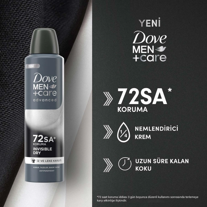 Dove Men +Care Advanced Invisible Dry Erkek Deodorant Sprey 150 ml