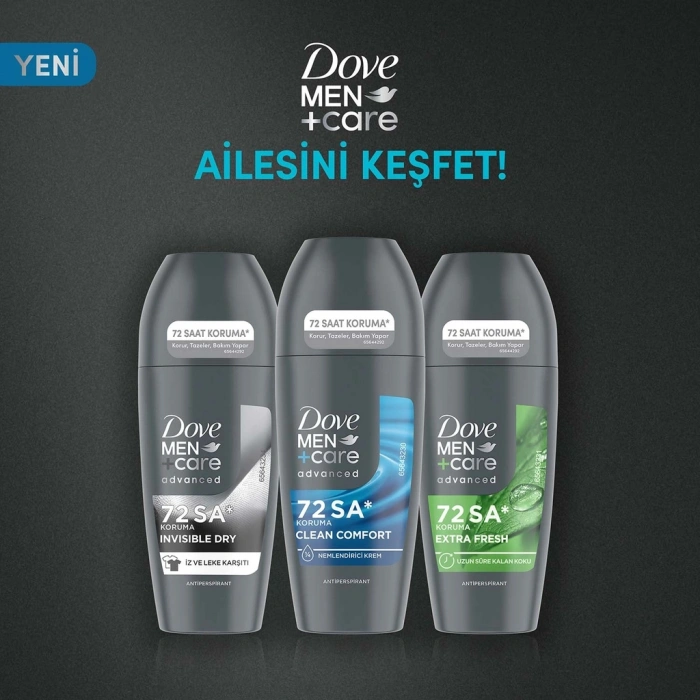 Dove Men +Care Clean Comfort Erkek Roll On Deodorant 50 ml
