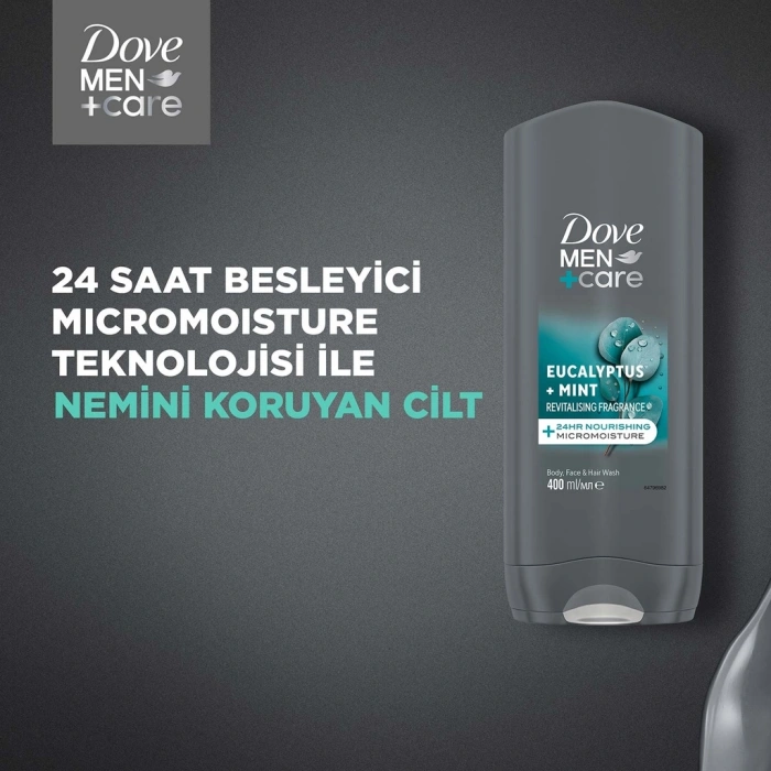 Dove Men +Care Eucalyptus + Mint Canlandırıcı Duş Jeli 400 ml