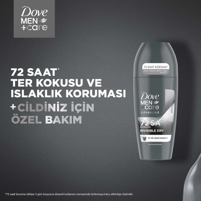 Dove Men +Care Invisible Dry Erkek Roll On Deodorant 50 ml