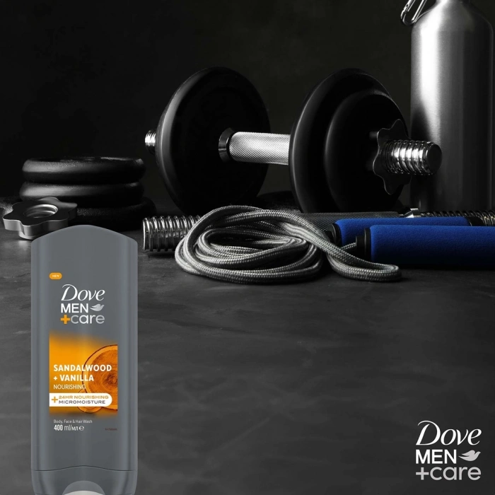 Dove Men +Care Sandalwood + Vanilla Besleyici Duş Jeli 400 ml