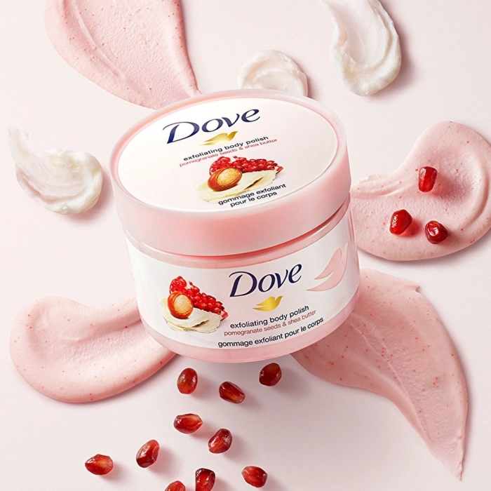 Dove Vücut Peelingi Nar Çekirdeği & Shea Yağı 225 ml