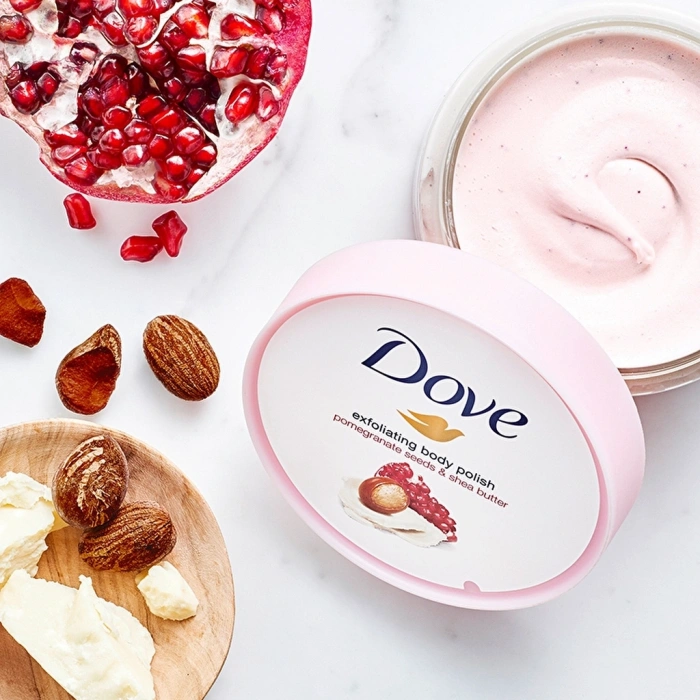 Dove Vücut Peelingi Nar Çekirdeği & Shea Yağı 225 ml
