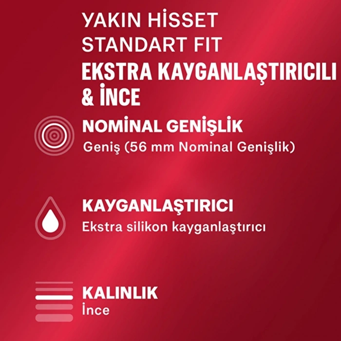 Durex Yakın Hisset İnce Prezervatif 16lı (Standart Fit)