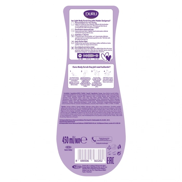 Duru Body Scrub Duş Jeli Ice Light 450 ml