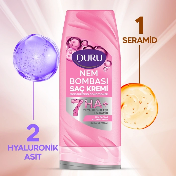 Duru Nem Bombası Güçlü & Parlak Saç Kremi 385 ml