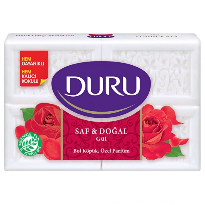Duru Saf & Doğal Gül Kalıp Sabun 150 gr x 4