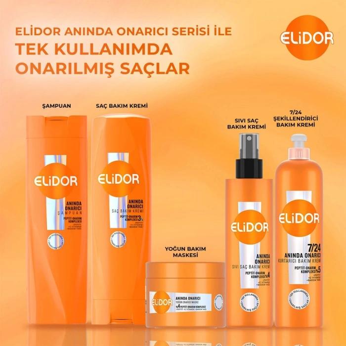 Elidor Anında Onarıcı Yıpranmış Saçlar İçin Kurtarıcı Saç Bakım Kremi 240 ml