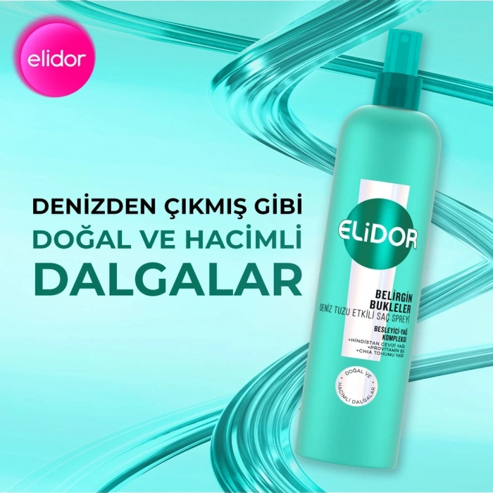 Elidor Belirgin Bukleler Deniz Tuzu Etkili Saç Spreyi 190 ml