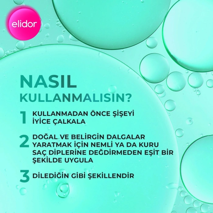 Elidor Belirgin Bukleler Deniz Tuzu Etkili Saç Spreyi 190 ml