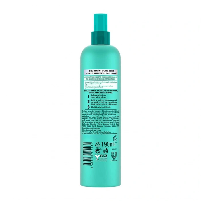 Elidor Belirgin Bukleler Deniz Tuzu Etkili Saç Spreyi 190 ml