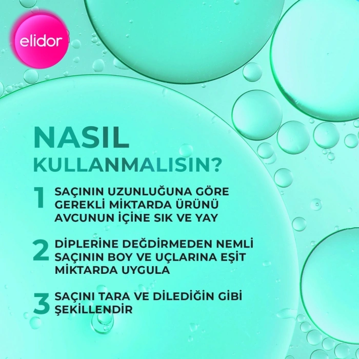Elidor Belirgin Bukleler Şekillendirici Saç Bakım Kremi Dalgalı ve Kıvırcık Saçlar 240 ml