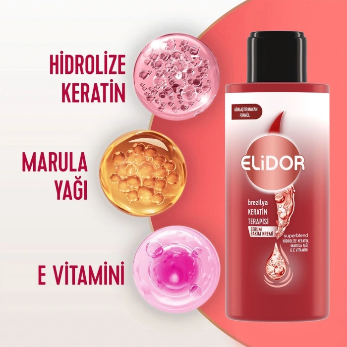 Elidor Brezilya Keratin Terapisi Seyahat Boy Serum Bakım Kremi 90 ml