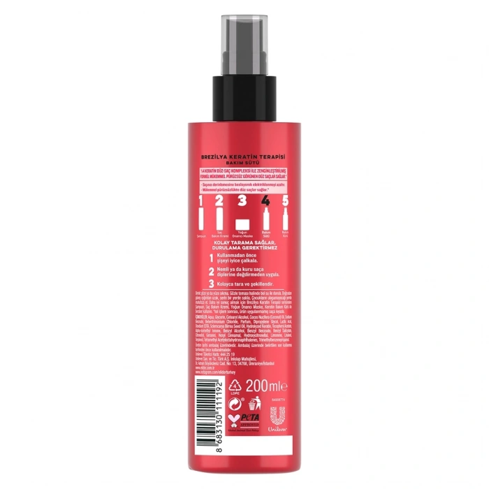 Elidor Brezilya Keratin Terapisi Sıvı Saç Bakım Sütü 200 ml