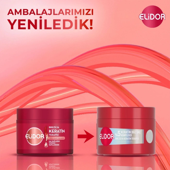 Elidor Brezilya Keratin Terapisi Yoğun Onarıcı Saç Bakım Maskesi 220 ml