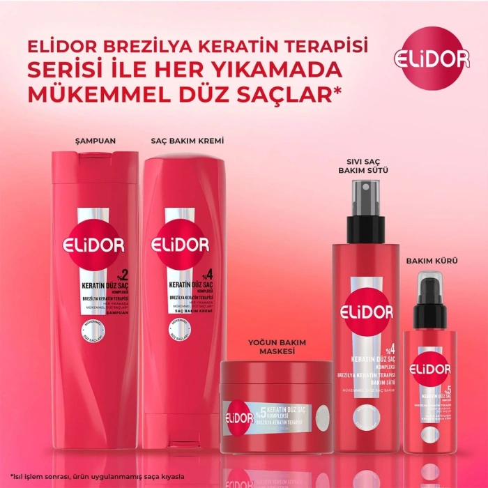 Elidor Brezilya Keratin Terapisi Yoğun Onarıcı Saç Bakım Maskesi 220 ml