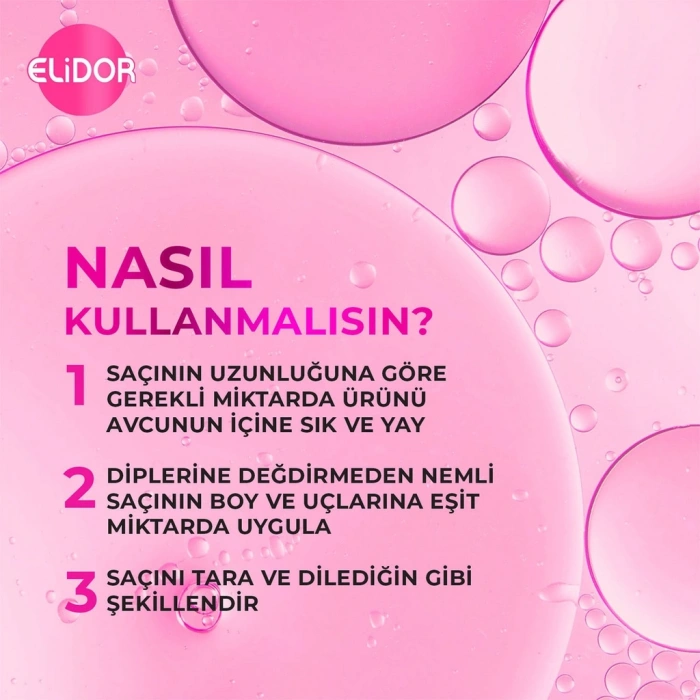 Elidor Güçlü ve Parlak Kuru ve Mat Saçlar İçin Şekillendirici Saç Bakım Kremi 240 ml