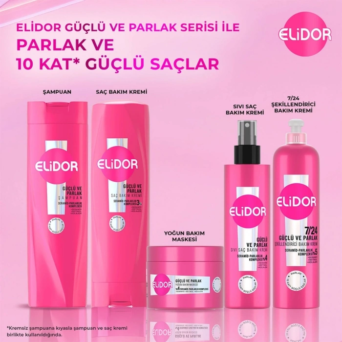 Elidor Güçlü ve Parlak Kuru ve Mat Saçlar İçin Şekillendirici Saç Bakım Kremi 240 ml