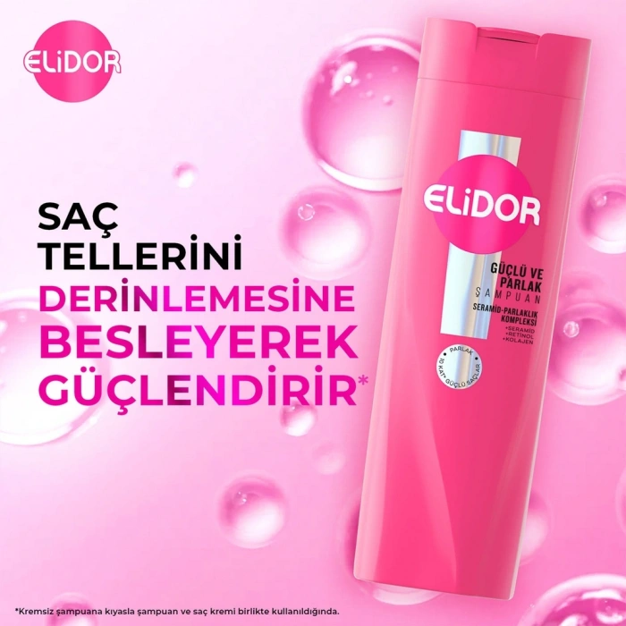 Elidor Güçlü ve Parlak Saç Bakım Şampuanı 400 ml