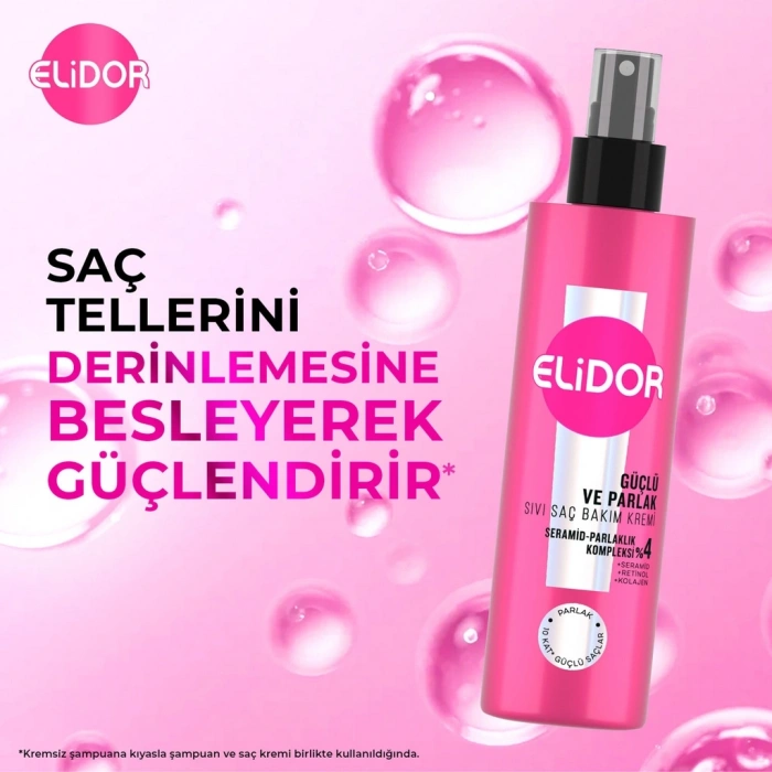 Elidor Güçlü ve Parlak Sıvı Saç Bakım Kremi 200 ml