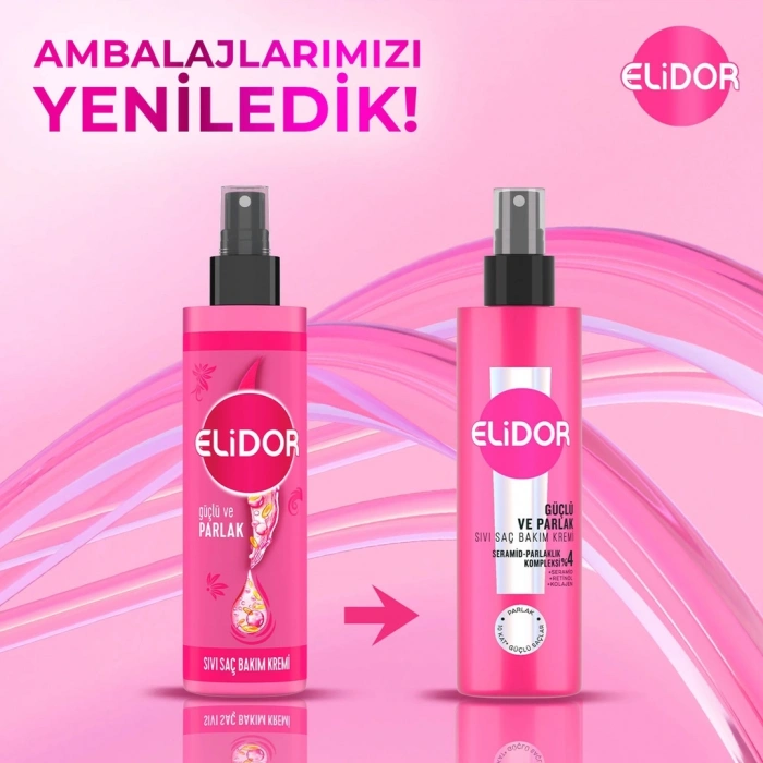 Elidor Güçlü ve Parlak Sıvı Saç Bakım Kremi 200 ml