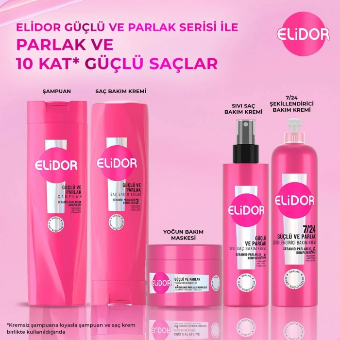 Elidor Güçlü ve Parlak Yoğun Saç Bakım Maskesi 220 ml
