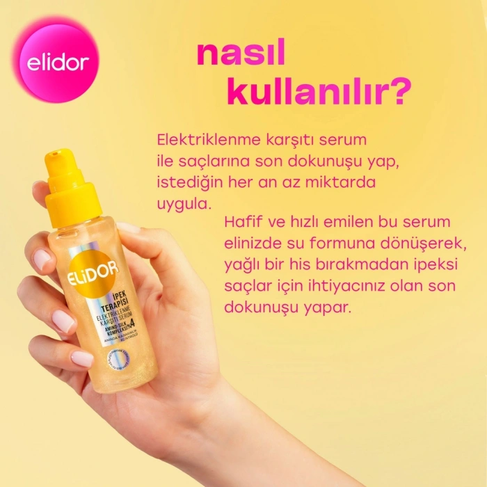 Elidor İpek Terapisi Elektriklenme Karşıtı Saç Bakım Serumu 80 ml