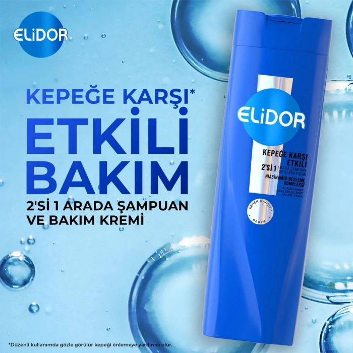 Elidor Şampuan ve Saç Bakım Kremi Kepeğe Karşı Etkili 400 ml