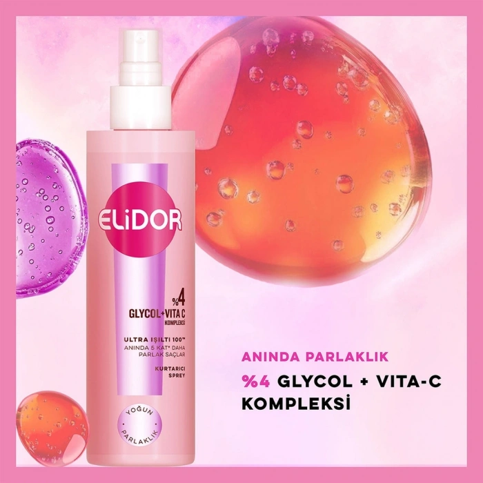 Elidor Ultra Işıltı Saç Bakım Seti (Şampuan 200 ml + Kurtarıcı Sprey 200 ml + Işıltı Serumu 90 ml)