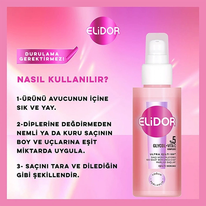 Elidor Ultra Işıltı Yoğun Parlaklık Işıltı Serumu 90 ml