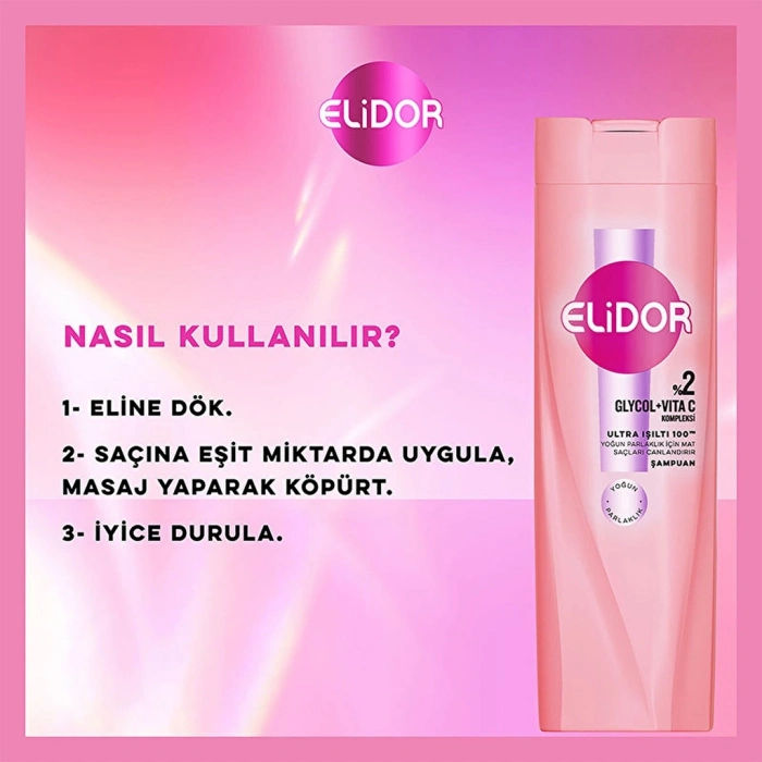 Elidor Ultra Işıltı Yoğun Parlaklık Saç Bakım Şampuanı 400 ml