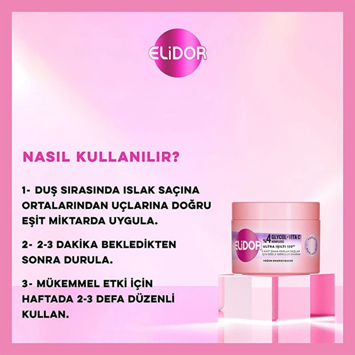Elidor Ultra Işıltı Yoğun Parlaklık Yoğun Onarıcı Maske 220 ml