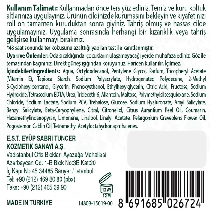 Eyüp Sabri Tuncer Erkek Roll On Deodorant Sport 75 ml