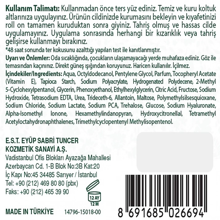 Eyüp Sabri Tuncer Kadın Roll On Deodorant Soft 75 ml