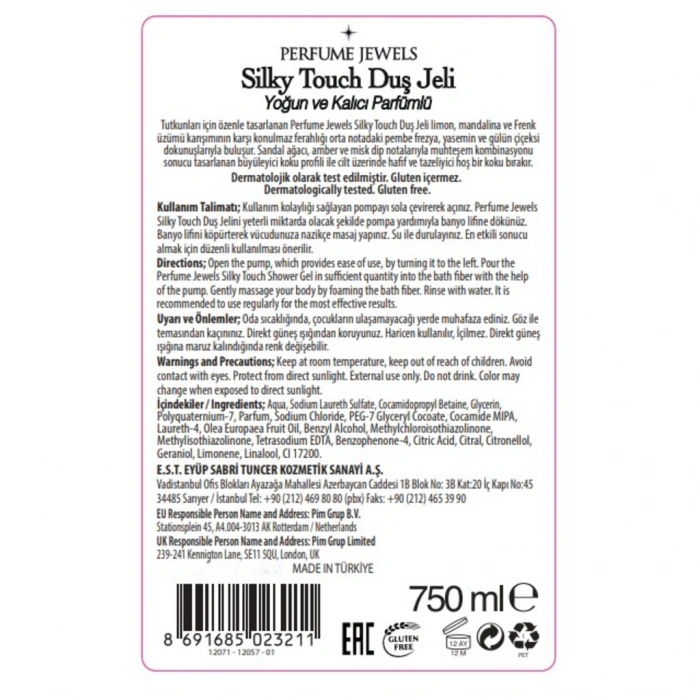 Eyüp Sabri Tuncer Perfume Jewels Duş Jeli Silky Touch 750 ml