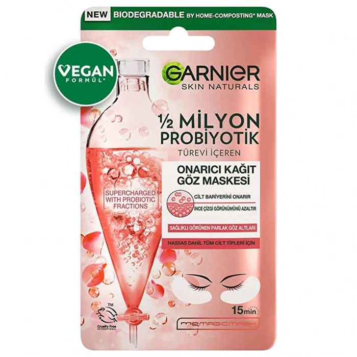 Garnier 1/2 Milyon Probiyotik Türevi İçeren Onarıcı Kağıt Göz Maskesi