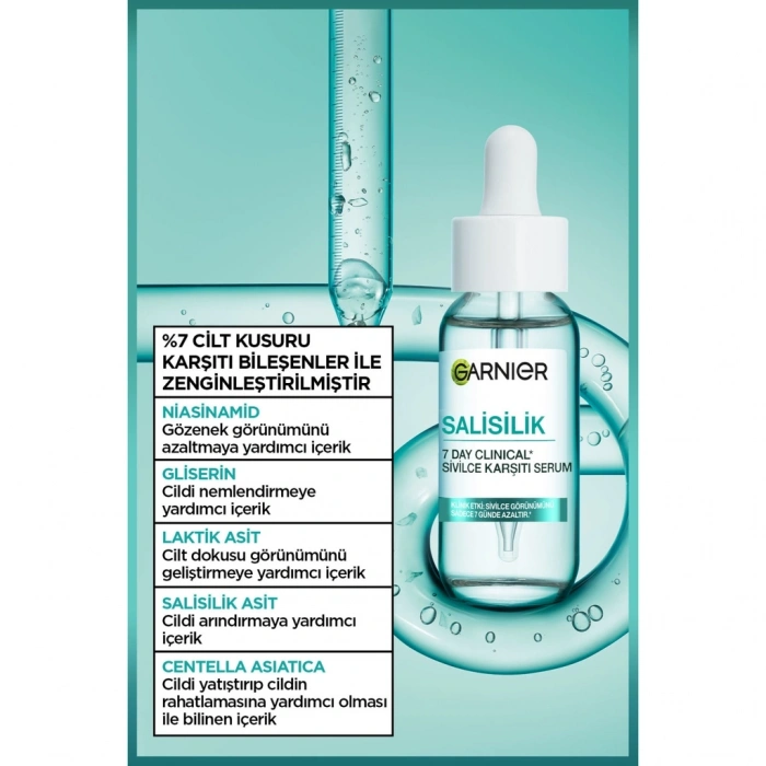 Garnier 7 Day Clinical Salisilik Akne Karşıtı Yüz Serumu 30 ml