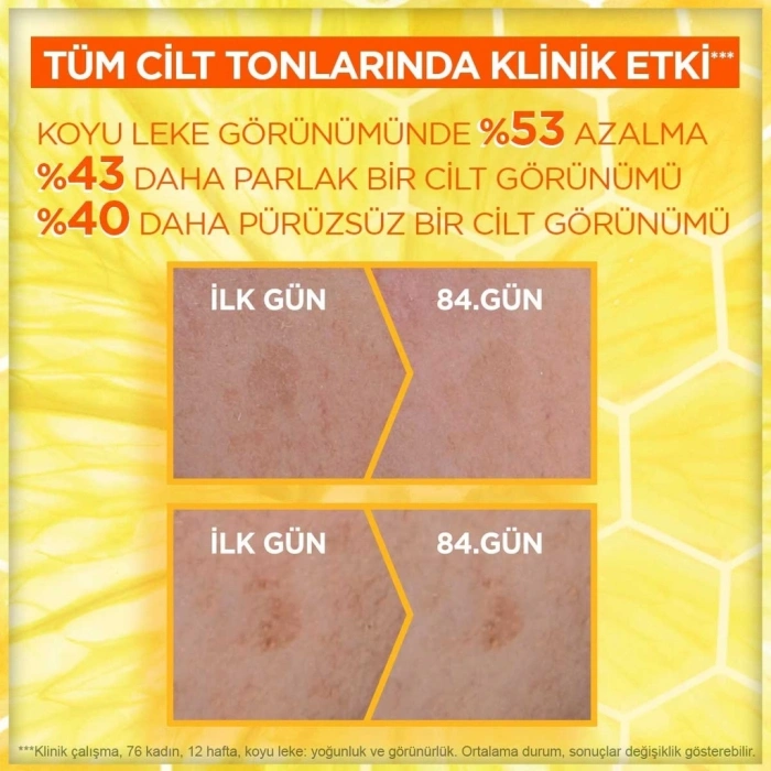 Garnier C Vitamini Parlak Günlük Güneş Koruyucu Fluid SPF50 Görünmez Doku 40 ml